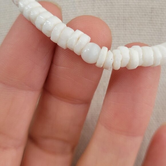 Vintage Heishi Shell Bead Necklace 7 Inch Surfer Beach‎ Boho Jewelry - Picture 4 of 9